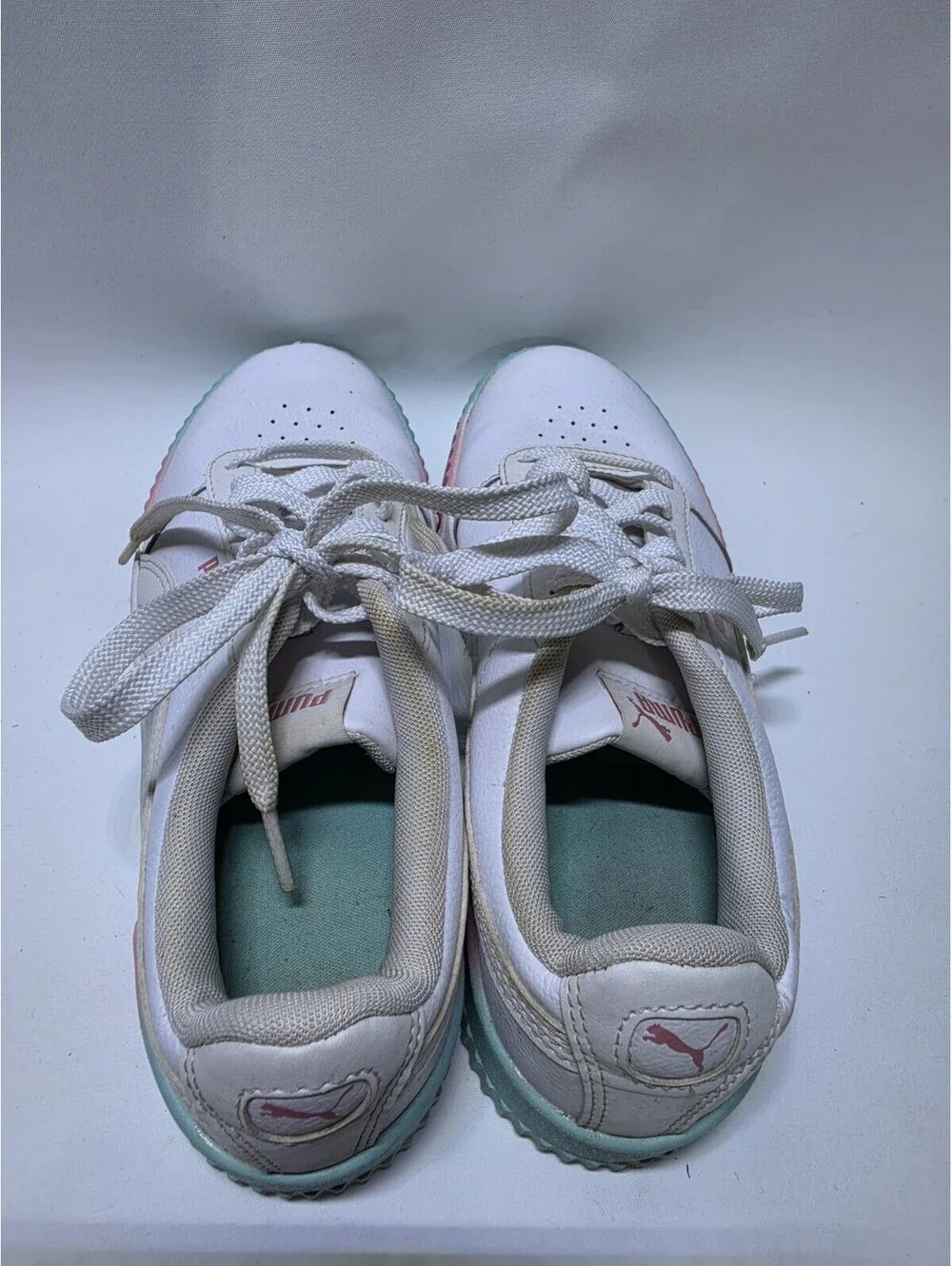 PUMA Carina Faded Spray Paint Lace Up Low Top Sneakers 368671-01